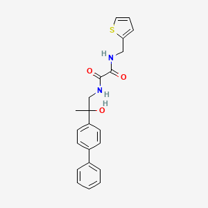 molecular formula C22H22N2O3S B2894688 N1-(2-([1,1'-联苯]-4-基)-2-羟基丙基)-N2-(噻吩-2-基甲基)草酰胺 CAS No. 1396884-33-5