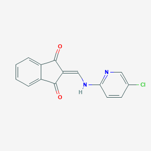 molecular formula C15H9ClN2O2 B289469 2-[[(5-chloropyridin-2-yl)amino]methylidene]indene-1,3-dione 
