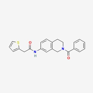 N-(2-benzoyl-1,2,3,4-tetrahydroisoquinolin-7-yl)-2-(thiophen-2-yl)acetamide