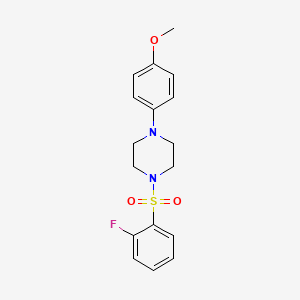 molecular formula C17H19FN2O3S B2894709 1-(2-Fluorophenyl)sulfonyl-4-(4-methoxyphenyl)piperazine CAS No. 612041-50-6