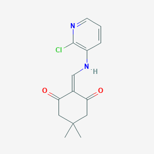molecular formula C14H15ClN2O2 B289471 2-[[(2-chloropyridin-3-yl)amino]methylidene]-5,5-dimethylcyclohexane-1,3-dione 