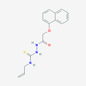 molecular formula C16H17N3O2S B2894723 1-(2-(1-Naphthyloxy)acetyl)-4-(prop-2-enyl)thiosemicarbazide CAS No. 479250-81-2