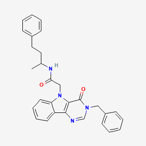 molecular formula C29H28N4O2 B2894725 2-(3-苄基-4-氧代-3,4-二氢-5H-嘧啶并[5,4-b]吲哚-5-基)-N-(4-苯基丁-2-基)乙酰胺 CAS No. 1216514-48-5