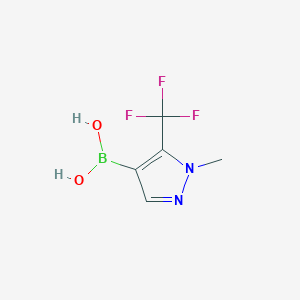 molecular formula C5H6BF3N2O2 B2894740 (1-Methyl-5-(trifluoromethyl)-1H-pyrazol-4-yl)boronic acid CAS No. 2246648-49-5