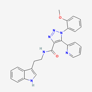 molecular formula C25H22N6O2 B2894747 N-[2-(1H-indol-3-yl)ethyl]-1-(2-methoxyphenyl)-5-pyridin-2-yl-1H-1,2,3-triazole-4-carboxamide CAS No. 1396764-91-2