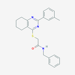 molecular formula C24H25N3OS B289475 N-benzyl-2-{[2-(3-methylphenyl)-5,6,7,8-tetrahydro-4-quinazolinyl]sulfanyl}acetamide 
