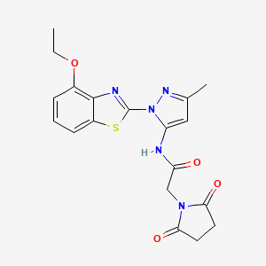 2-(2,5-dioxopyrrolidin-1-yl)-N-(1-(4-ethoxybenzo[d]thiazol-2-yl)-3-methyl-1H-pyrazol-5-yl)acetamide