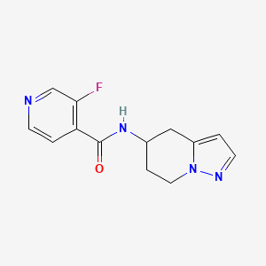 molecular formula C13H13FN4O B2894763 3-氟-N-(4,5,6,7-四氢吡唑并[1,5-a]吡啶-5-基)异烟酰胺 CAS No. 2034296-46-1