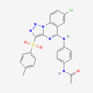 molecular formula C24H19ClN6O3S B2894766 N-(4-((7-chloro-3-tosyl-[1,2,3]triazolo[1,5-a]quinazolin-5-yl)amino)phenyl)acetamide CAS No. 893788-71-1