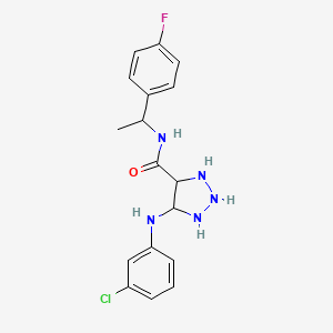 5-(3-chloroanilino)-N-[1-(4-fluorophenyl)ethyl]triazolidine-4-carboxamide