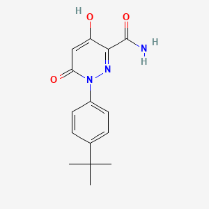 1-(4-(Tert-butyl)phenyl)-4-hydroxy-6-oxo-1,6-dihydro-3-pyridazinecarboxamide