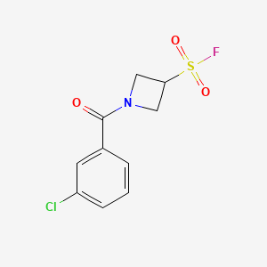 molecular formula C10H9ClFNO3S B2894781 1-(3-Chlorobenzoyl)azetidine-3-sulfonyl fluoride CAS No. 2138224-99-2