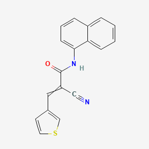 2-cyano-N-(naphthalen-1-yl)-3-(thiophen-3-yl)prop-2-enamide
