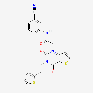 N-(3-cyanophenyl)-2-{2,4-dioxo-3-[2-(thiophen-2-yl)ethyl]-1H,2H,3H,4H-thieno[3,2-d]pyrimidin-1-yl}acetamide