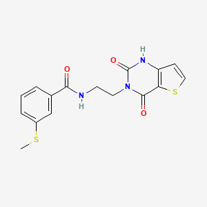 molecular formula C16H15N3O3S2 B2894791 N-(2-(2,4-二氧代-1,2-二氢噻吩并[3,2-d]嘧啶-3(4H)-基)乙基)-3-(甲硫基)苯甲酰胺 CAS No. 1903169-66-3
