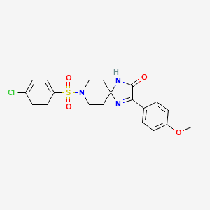 8-((4-Chlorophenyl)sulfonyl)-3-(4-methoxyphenyl)-1,4,8-triazaspiro[4.5]dec-3-en-2-one