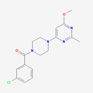 (3-Chlorophenyl)(4-(6-methoxy-2-methylpyrimidin-4-yl)piperazin-1-yl)methanone