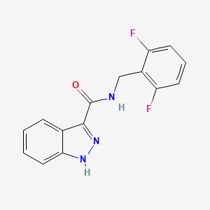 molecular formula C15H11F2N3O B2894798 N-(2,6-difluorobenzyl)-1H-indazole-3-carboxamide CAS No. 946209-32-1