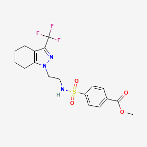 methyl 4-(N-(2-(3-(trifluoromethyl)-4,5,6,7-tetrahydro-1H-indazol-1-yl)ethyl)sulfamoyl)benzoate