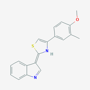 molecular formula C19H16N2OS B289481 (2E)-2-indol-3-ylidene-4-(4-methoxy-3-methylphenyl)-3H-1,3-thiazole 