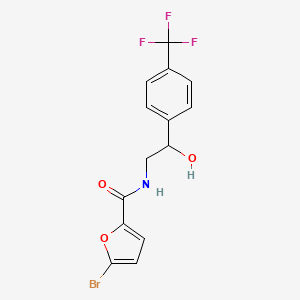 molecular formula C14H11BrF3NO3 B2894819 5-bromo-N-(2-hydroxy-2-(4-(trifluoromethyl)phenyl)ethyl)furan-2-carboxamide CAS No. 1351588-83-4