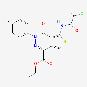 Ethyl 5-(2-chloropropanoylamino)-3-(4-fluorophenyl)-4-oxothieno[3,4-d]pyridazine-1-carboxylate