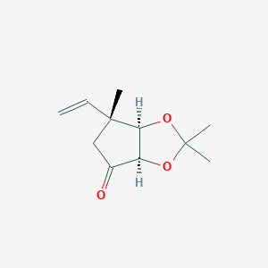 molecular formula C11H16O3 B2894828 (3aR,4R,6aR)-2,2,4-trimethyl-4-vinyl-5,6a-dihydro-3aH-cyclopenta[d][1,3]dioxol-6-one CAS No. 898817-60-2