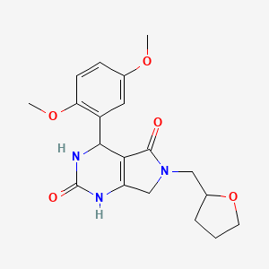 4-(2,5-dimethoxyphenyl)-6-((tetrahydrofuran-2-yl)methyl)-3,4,6,7-tetrahydro-1H-pyrrolo[3,4-d]pyrimidine-2,5-dione