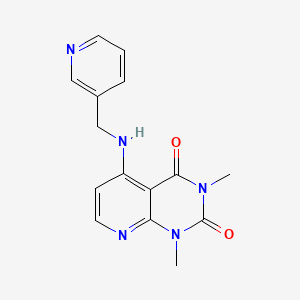 molecular formula C15H15N5O2 B2894845 1,3-二甲基-5-((吡啶-3-基甲基)氨基)吡啶并[2,3-d]嘧啶-2,4(1H,3H)-二酮 CAS No. 942008-35-7