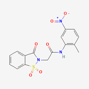 2-(1,1-dioxido-3-oxobenzo[d]isothiazol-2(3H)-yl)-N-(2-methyl-5-nitrophenyl)acetamide