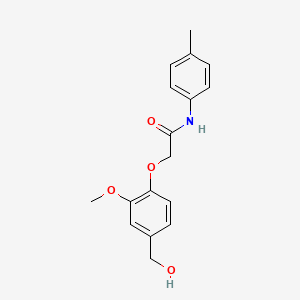 molecular formula C17H19NO4 B2894853 2-[4-(hydroxymethyl)-2-methoxyphenoxy]-N-(4-methylphenyl)acetamide CAS No. 693268-49-4