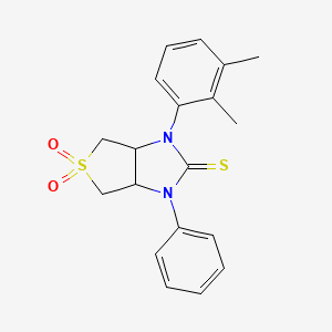 molecular formula C19H20N2O2S2 B2894865 1-(2,3-dimethylphenyl)-3-phenyltetrahydro-1H-thieno[3,4-d]imidazole-2(3H)-thione 5,5-dioxide CAS No. 630065-31-5