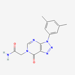 molecular formula C14H14N6O2 B2894867 2-[3-(3,5-Dimethylphenyl)-7-oxotriazolo[4,5-d]pyrimidin-6-yl]acetamide CAS No. 893921-36-3