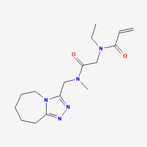 molecular formula C16H25N5O2 B2894875 N-Ethyl-N-[2-[methyl(6,7,8,9-tetrahydro-5H-[1,2,4]triazolo[4,3-a]azepin-3-ylmethyl)amino]-2-oxoethyl]prop-2-enamide CAS No. 2361895-49-8