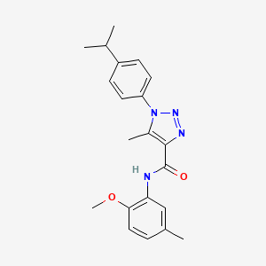molecular formula C21H24N4O2 B2894877 1-(4-isopropylphenyl)-N-(2-methoxy-5-methylphenyl)-5-methyl-1H-1,2,3-triazole-4-carboxamide CAS No. 899723-93-4