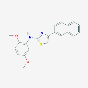 molecular formula C21H18N2O2S B289488 N-(2,5-dimethoxyphenyl)-4-naphthalen-2-yl-1,3-thiazol-2-amine 