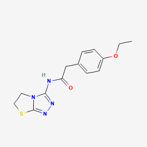molecular formula C14H16N4O2S B2894880 N-(5,6-dihydrothiazolo[2,3-c][1,2,4]triazol-3-yl)-2-(4-ethoxyphenyl)acetamide CAS No. 933006-60-1