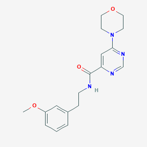 molecular formula C18H22N4O3 B2894885 N-(3-甲氧基苯乙基)-6-吗啉基嘧啶-4-甲酰胺 CAS No. 1906530-02-6