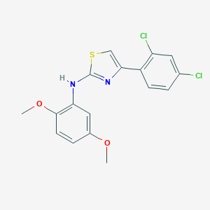 molecular formula C17H14Cl2N2O2S B289489 N-[4-(2,4-dichlorophenyl)-1,3-thiazol-2-yl]-N-(2,5-dimethoxyphenyl)amine 