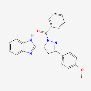 (5-(1H-benzo[d]imidazol-2-yl)-3-(4-methoxyphenyl)-4,5-dihydro-1H-pyrazol-1-yl)(phenyl)methanone