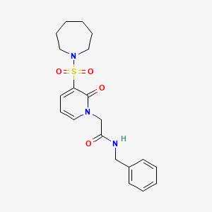 molecular formula C20H25N3O4S B2894894 2-[3-(azepane-1-sulfonyl)-2-oxo-1,2-dihydropyridin-1-yl]-N-benzylacetamide CAS No. 1251680-81-5