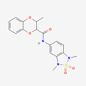 N-(1,3-dimethyl-2,2-dioxido-1,3-dihydrobenzo[c][1,2,5]thiadiazol-5-yl)-3-methyl-2,3-dihydrobenzo[b][1,4]dioxine-2-carboxamide