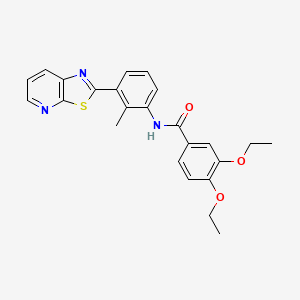 3,4-diethoxy-N-(2-methyl-3-(thiazolo[5,4-b]pyridin-2-yl)phenyl)benzamide