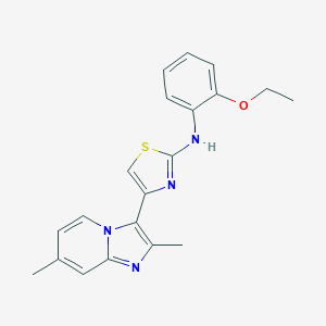 molecular formula C20H20N4OS B289490 4-(2,7-dimethylimidazo[1,2-a]pyridin-3-yl)-N-(2-ethoxyphenyl)-1,3-thiazol-2-amine 