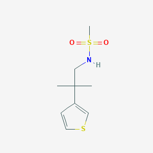 molecular formula C9H15NO2S2 B2894902 N-(2-methyl-2-(thiophen-3-yl)propyl)methanesulfonamide CAS No. 2319837-16-4