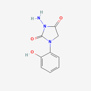 molecular formula C9H9N3O3 B2894906 3-Amino-1-(2-hydroxyphenyl)imidazolidine-2,4-dione CAS No. 185418-05-7