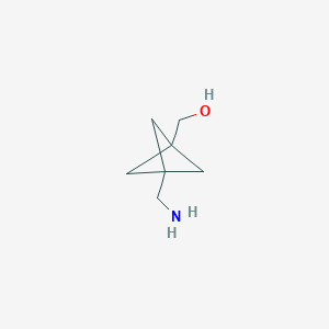 molecular formula C7H13NO B2894908 3-(Aminomethyl)bicyclo[1.1.1]pentan-1-methanol CAS No. 1823918-02-0