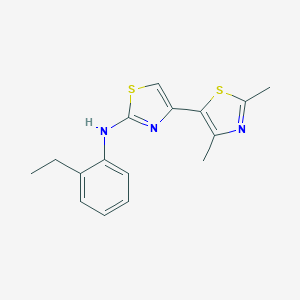 molecular formula C16H17N3S2 B289491 (2',4'-Dimethyl-[4,5']bithiazolyl-2-yl)-(2-ethyl-phenyl)-amine 
