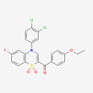 [4-(3,4-dichlorophenyl)-6-fluoro-1,1-dioxido-4H-1,4-benzothiazin-2-yl](4-ethoxyphenyl)methanone