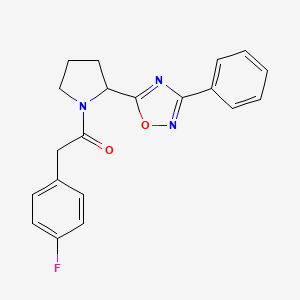 5-{1-[(4-Fluorophenyl)acetyl]pyrrolidin-2-yl}-3-phenyl-1,2,4-oxadiazole